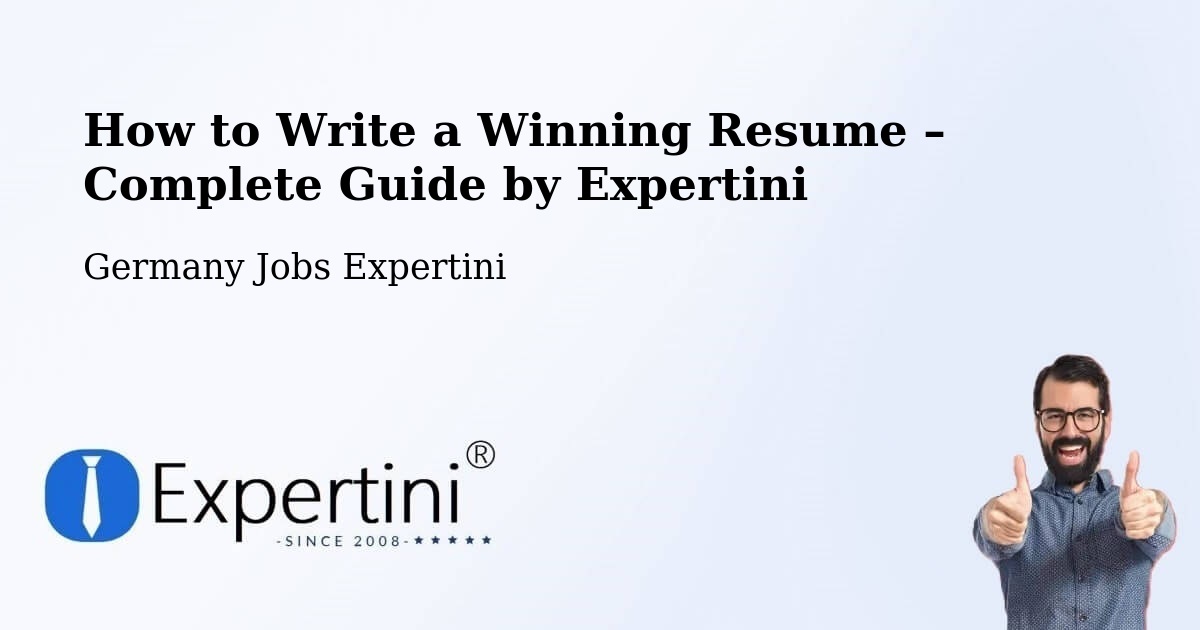Resume Writing Guide for Job Seekers – Lingen - Lingen, Germany Jobs Expertini